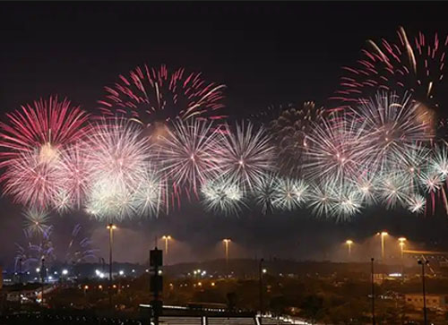 五家渠市焰火晚会